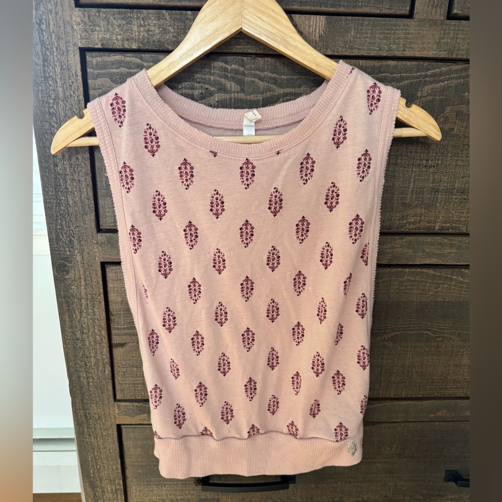 FP Movement by Free People Pink Patterned Tank Top